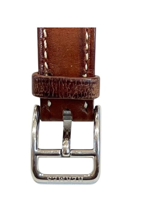 Hermes Tandem Watch SS Leather Quartz